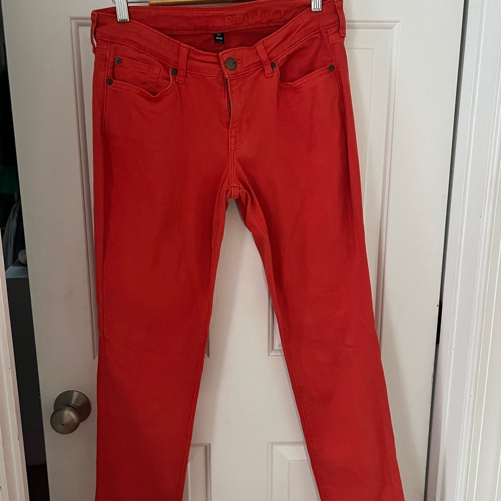 GAP Women's Bright ORANGE Straight Leg Jeans